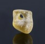 Ancient monochrome glass pendant, aryballos- shaped, 1 century BC